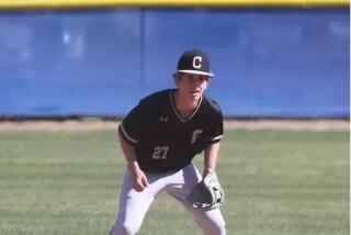 Auron Blackledge of Calabasas hit a home run in his first varsity at bat in a 7-0 win over Castaic.