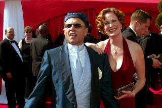 Joe Pantoliano and wife during 55th Annual Primetime Emmy Awards - Arrivals