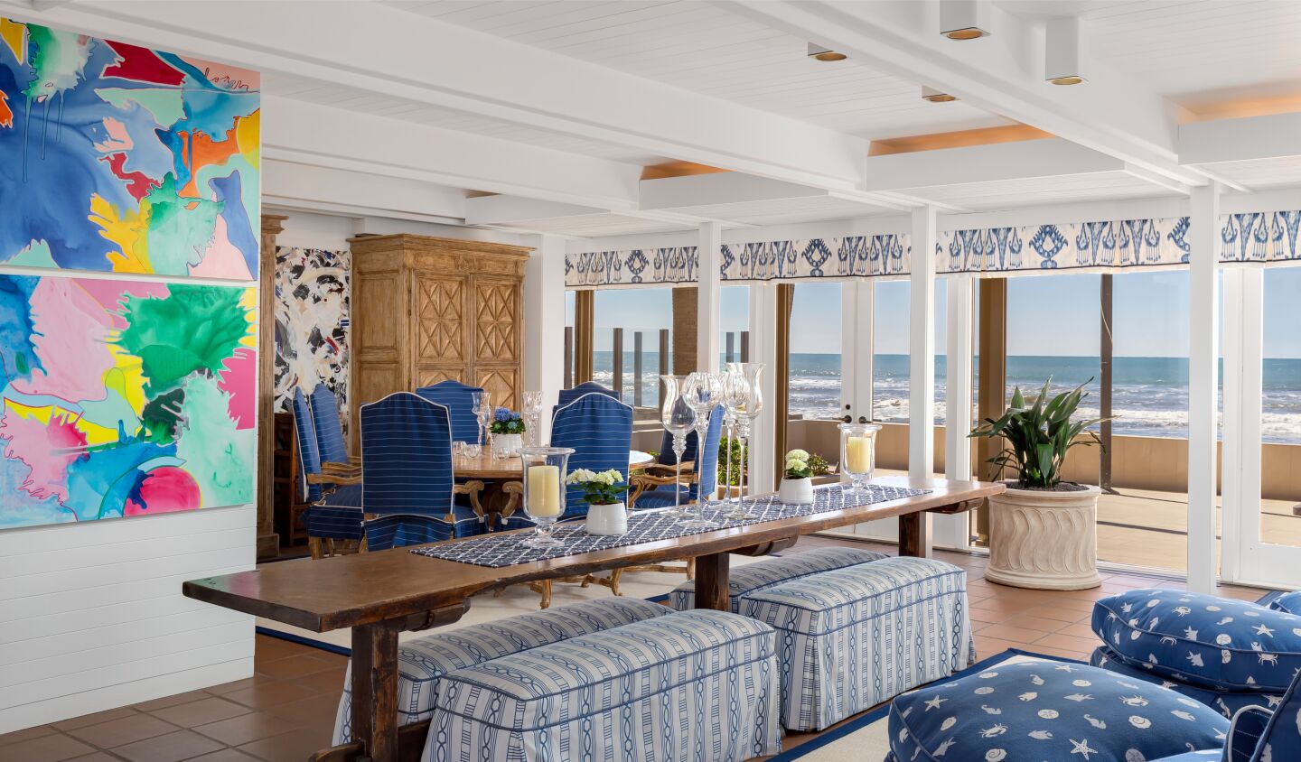 The ocean-view dining area.