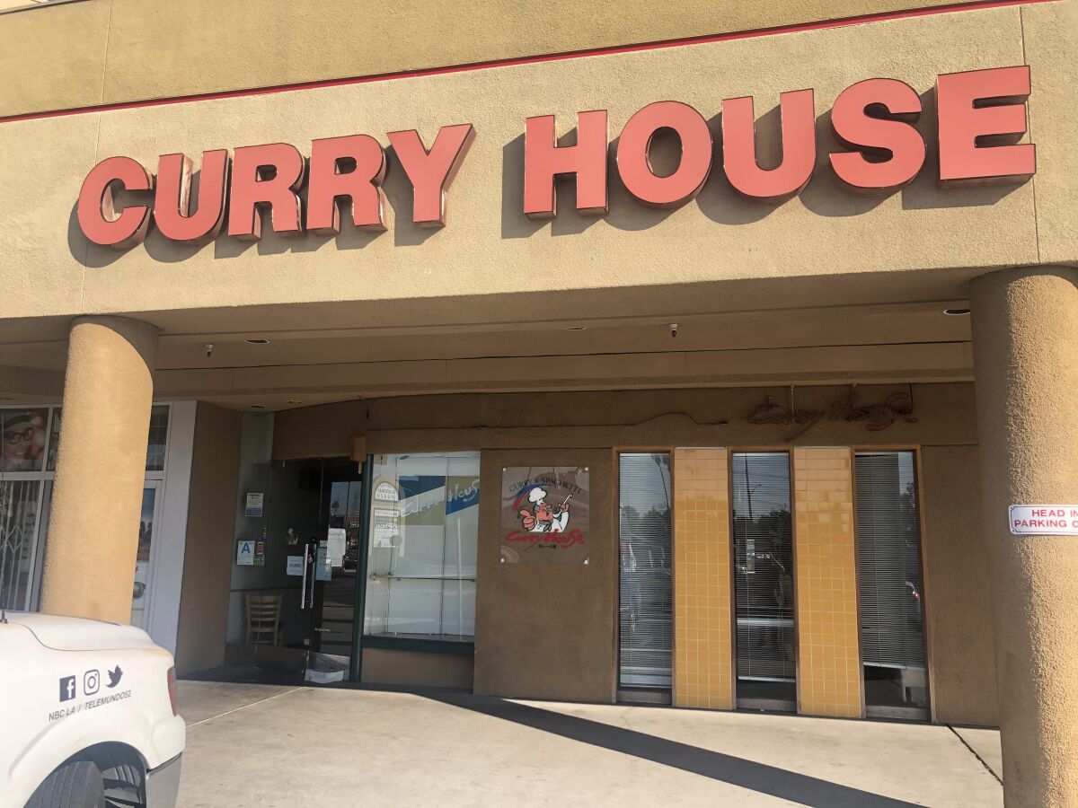 Curry House abruptly shut down all its restaurants Monday. A sign posted at the Gardena location informed workers that their final paychecks could be picked up at a later date.