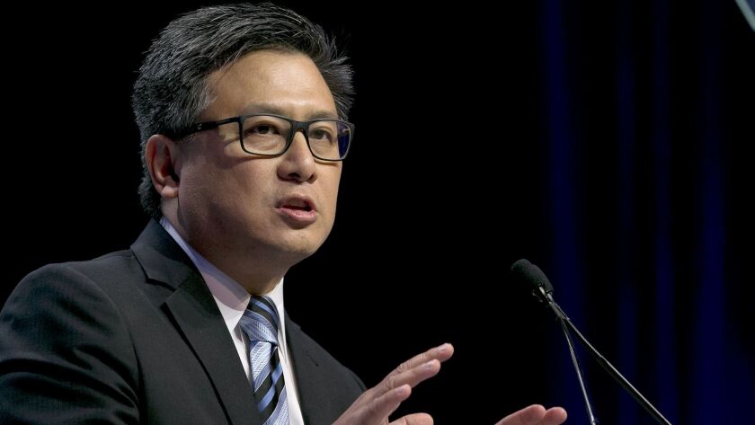 California state Treasurer John Chiang, a candidate for governor, has extended sanctions on Wells Fargo first imposed in September 2016 in response to the bank's sham accounts scandal.