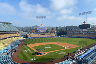 Dodger Stadium on Thursday morning before the Dodgers' home opener against the St. Louis Cardinals on March 28, 2024.