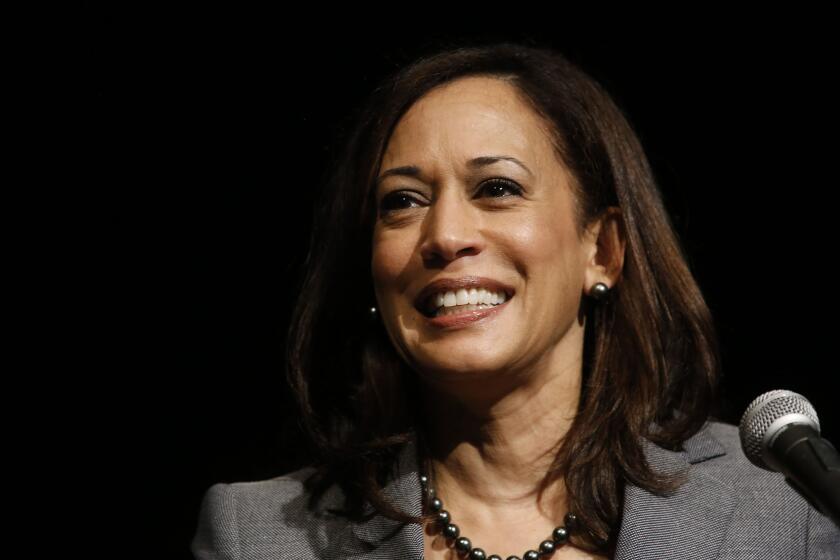 State Atty. Gen. Kamala D. Harris, speaking in January at UCLA.