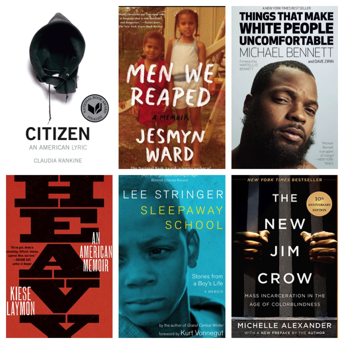 Six of the 13 nonfiction books on the black experience in America.