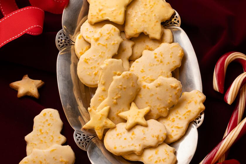 LOS ANGELES, CA -- THURSDAY, NOVEMBER 20, 2025: Winter Cookies With Cardamom, Citrus and Almonds by Jake Hagen. (Catherine Dzilenski / For The Times)