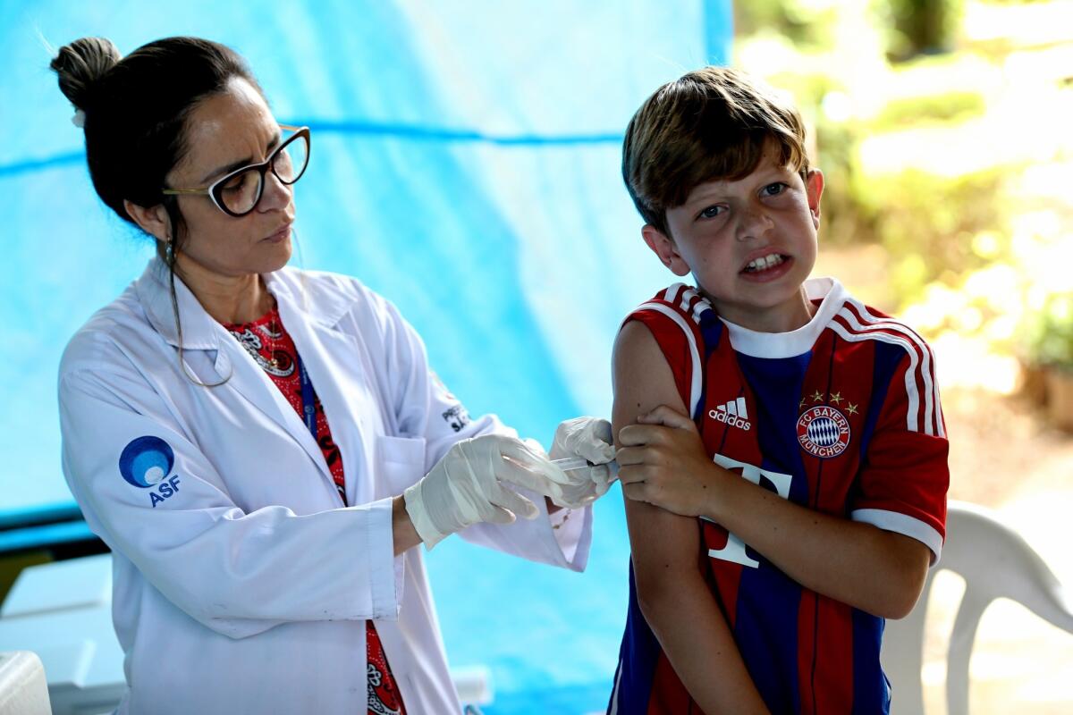 Brazil starts vaccination campagin against yellow fever in 2018.