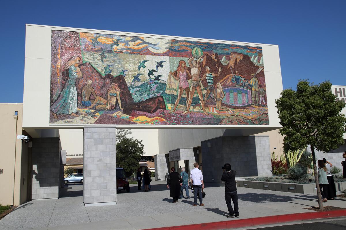 "Pleasures on the Beach" a mosaic mural considered the crown jewel at the Hilbert Museum.