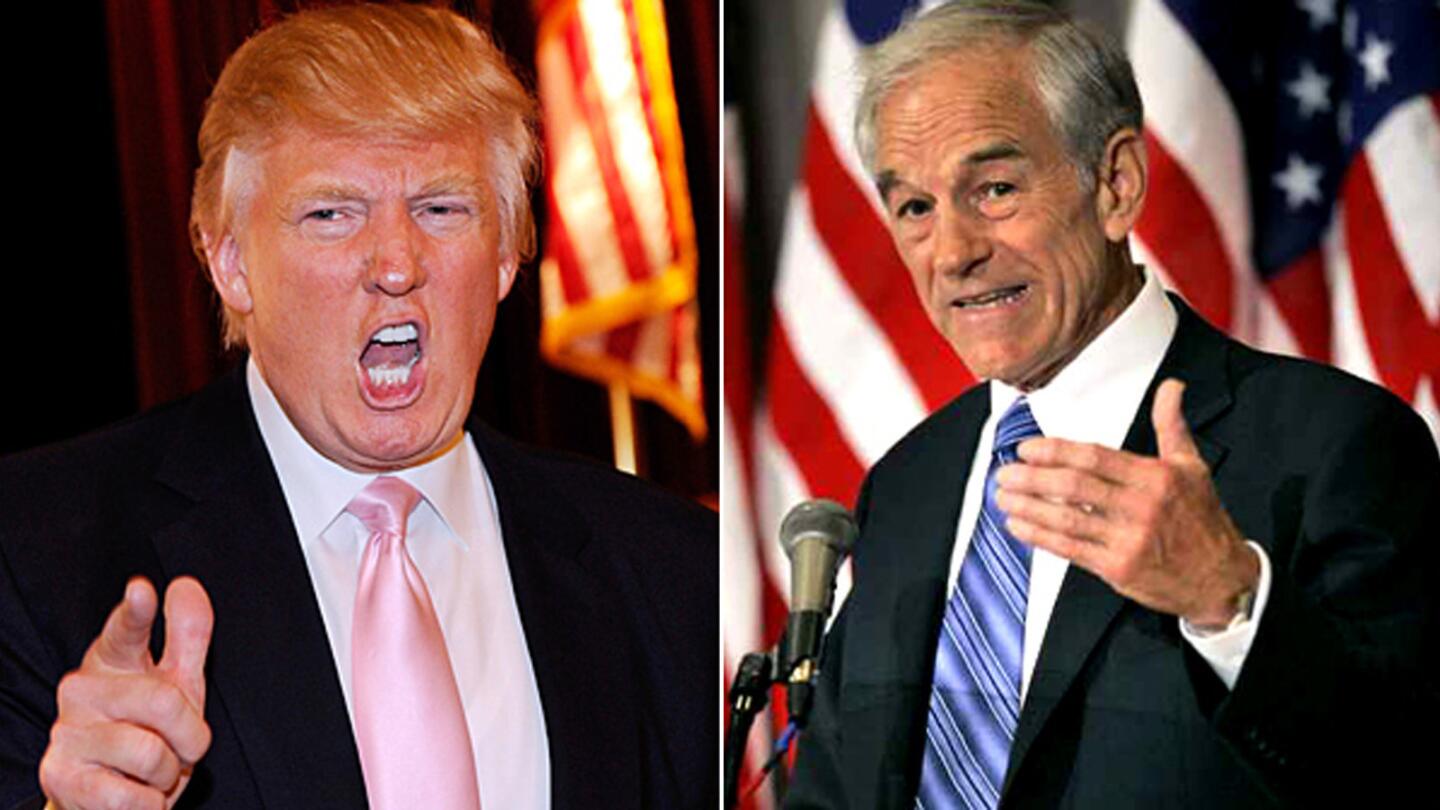 Donald Trump versus Ron Paul