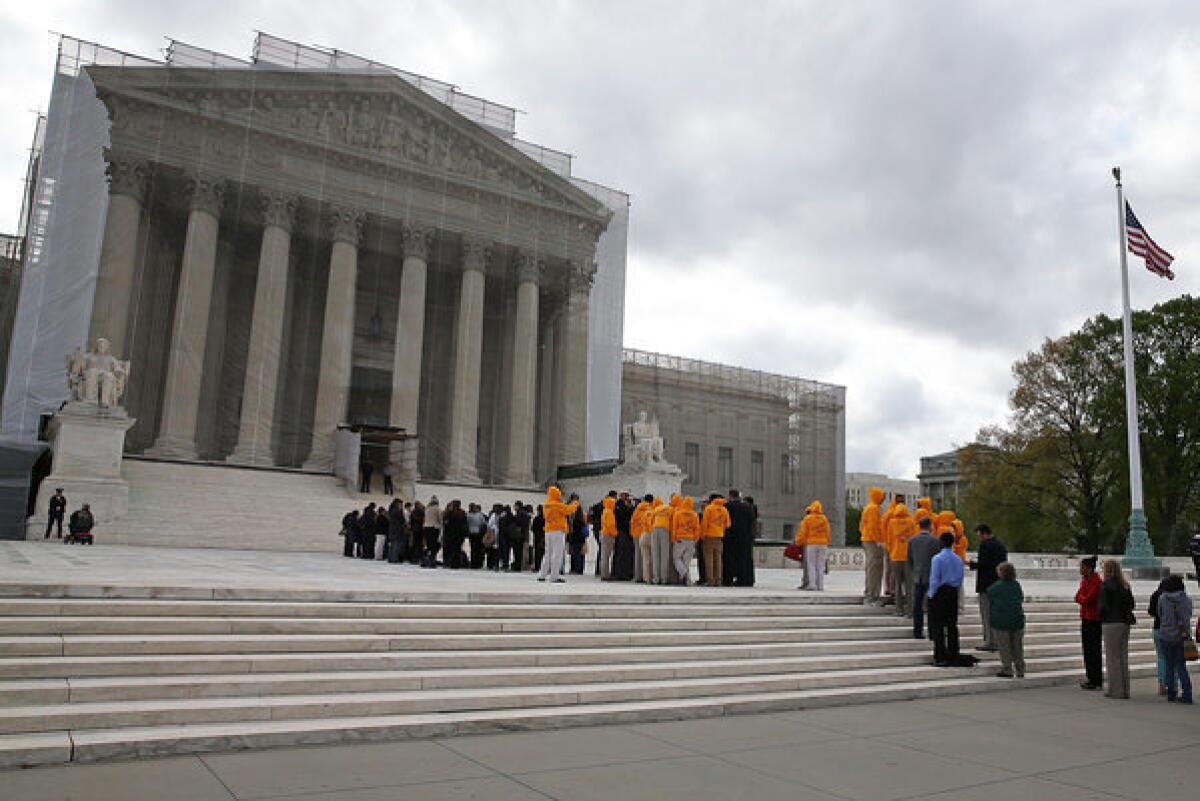 By an 8-1 vote, Supreme Court justices on Monday let stand lower court rulings that said enforcing the immigration laws is the job of the federal government, not the states.