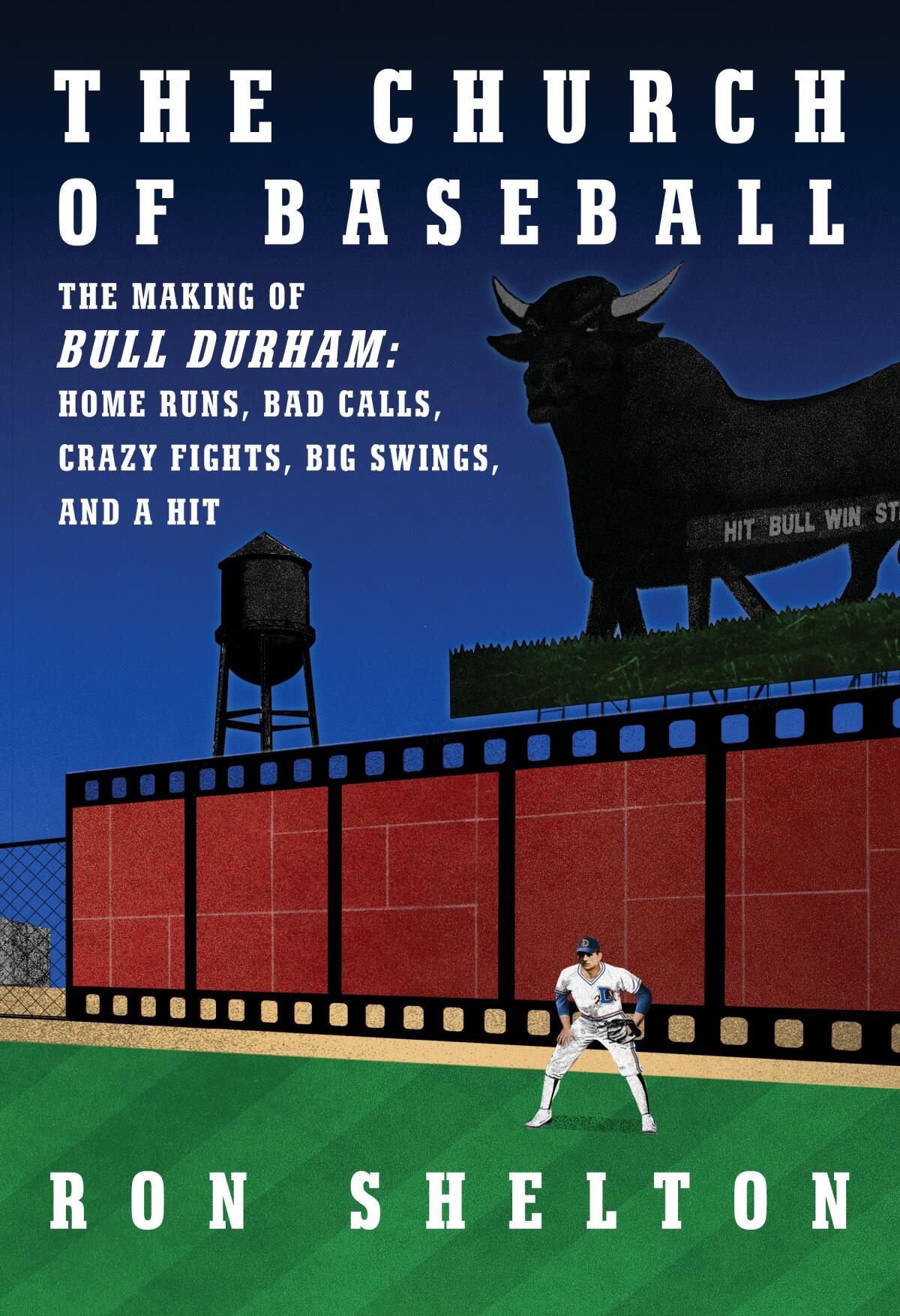 This cover image released by Knopf shows "The Church of Baseball: The Making of Bull Durham; Home Runs, Bad Calls, Crazy Fights, Big Swings, and a Hit" by Ron Shelton. (Knopf via AP)