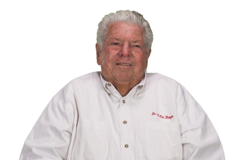 Caption can be Robert Lang Sr., a longtime executive at In-N-Out Burger died Nov. 28 at the age of 87.