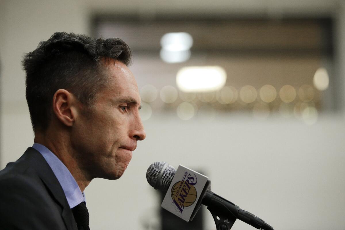 Steve Nash was waived by the Lakers a week after his news conference to announce his retirement.