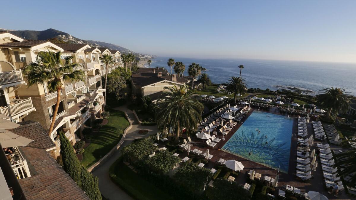 The Montage Laguna Beach resort sits amid some of the Orange County coast's most pleasant scenery.