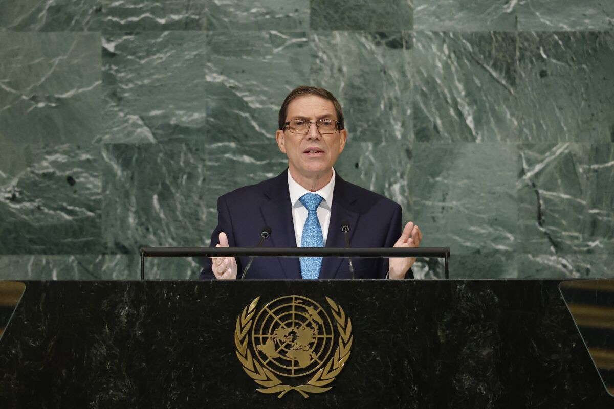 El ministro cubano de relaciones exteriores Bruno Rodríguez 