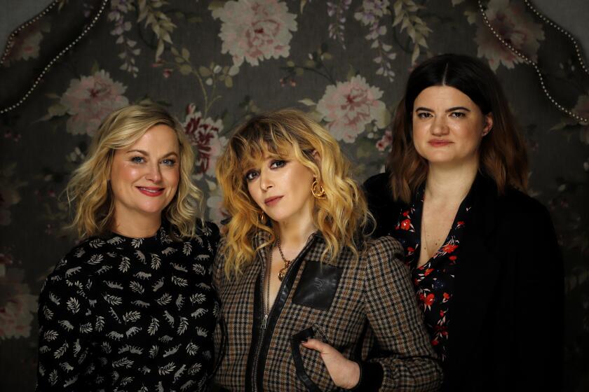 NEW YORK, N.Y. -- WEDNESDAY, JANUARY 23, 2019 -- Amy Poehler, Natasha Lyonne and Leslye Headland teamed up to create the new Netflix series Russian Doll. Natasha Lyonne also stars as Nadia in the series. Photographed at the Whitby Hotel in New York City. ( Rick Loomis / for the Los Angeles Times ) Assignment ID: 3069961