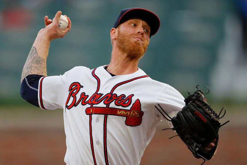 ATLANTA, GA - AUGUST 13: Mike Foltynewicz #26 of the Atlanta Braves pitches in the first inning against the Miami Marlins during game two of a doubleheader at SunTrust Park on August 13, 2018 in Atlanta, Georgia. (Photo by Kevin C. Cox/Getty Images)