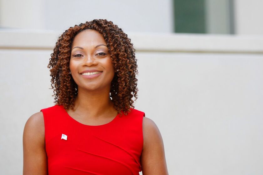 SAN DIEGO, CA - JULY 5, 2017 - San Diego Deputy Public Defender Genevieve Jones-Wright announced that she is running for San Diego County District Attorney. (Photo by K.C. Alfred/The San Diego Union-Tribune)