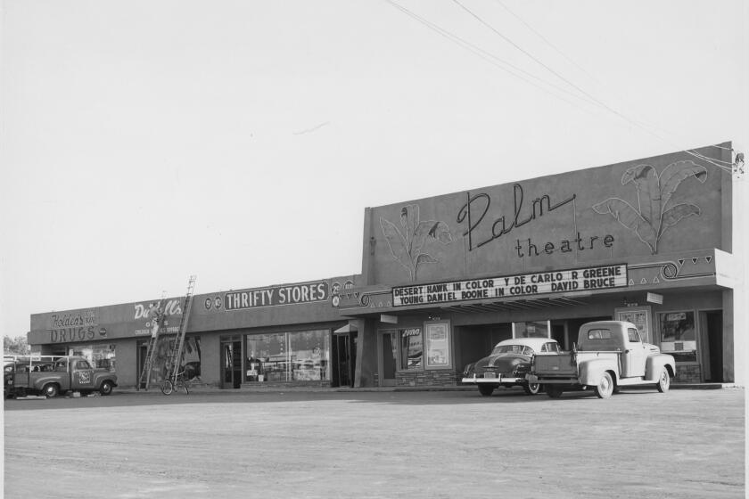 A small shopping center in Imperial Beach at 827 Palm Avenue in 1950. 