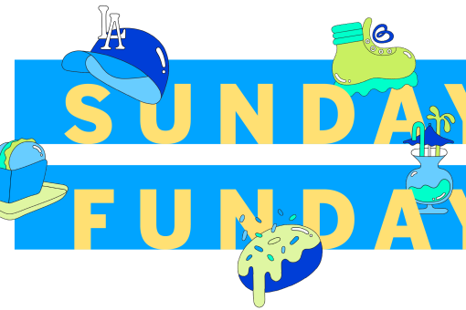 Fun Sunday infobox logo with colorful dot illustrations