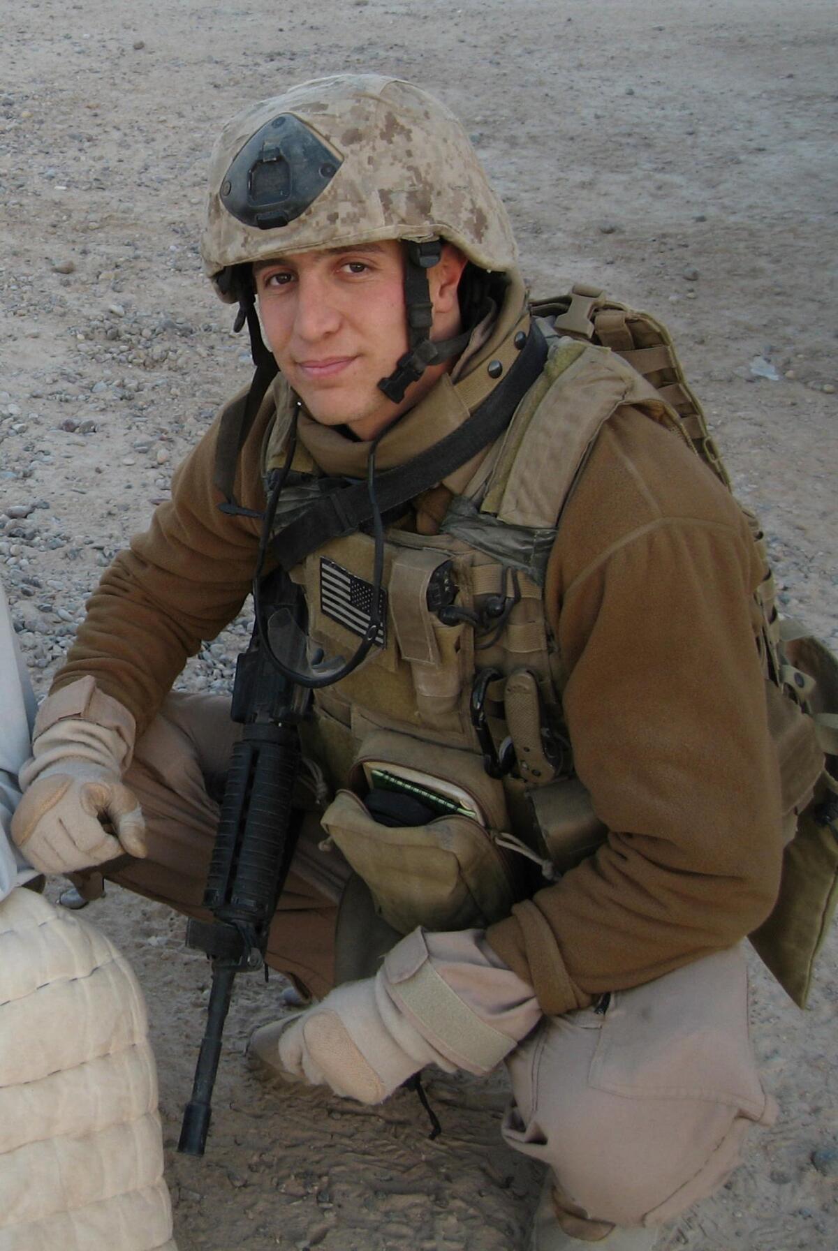 1st Lt. Nathan Krissoff, USMC during his deployment to Anbar Province, Iraq, 2006. photo courtesy Bill Krissoff