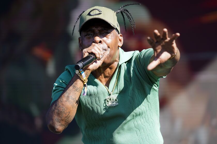 Coolio performs at Riot Fest in Chicago on Sunday.