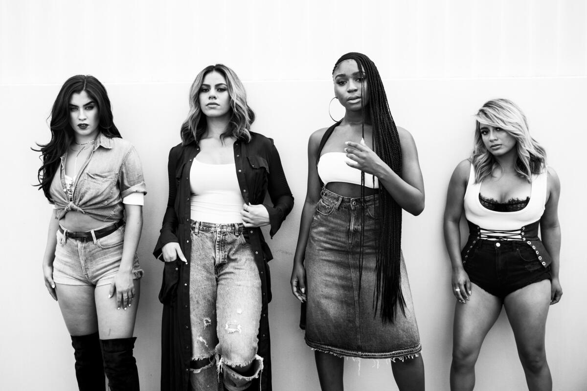 Fifth Harmony: Lauren Jauregui, left, Dinah Jane, Normani Kordei and Ally Brooke. (Jay L. Clendenin / Los Angeles Times)