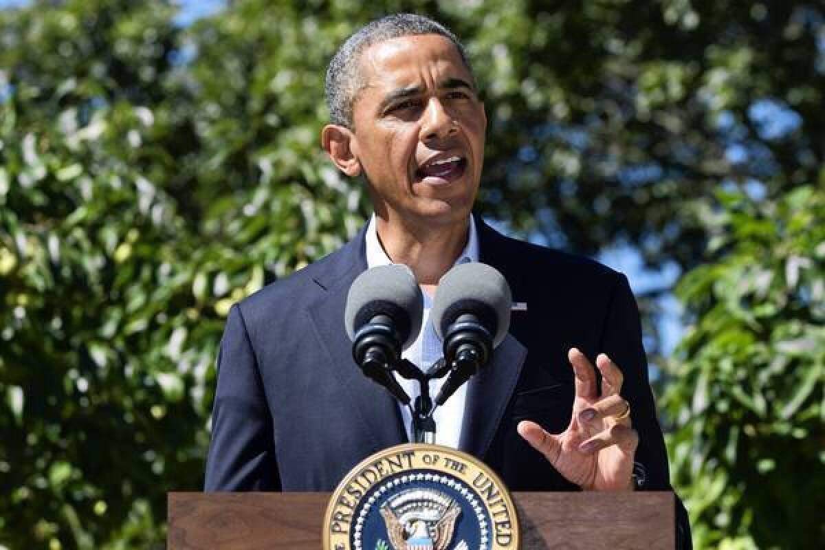 President Obama takes a break Thursday from his vacation on Martha’s Vineyard to address the crisis in Egypt.