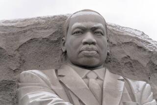 The Martin Luther King Jr. Memorial is seen during the annual Martin Luther King, Jr. Wreath Laying Ceremony in Washington, Monday, Jan. 15, 2024. ( AP Photo/Jose Luis Magana)