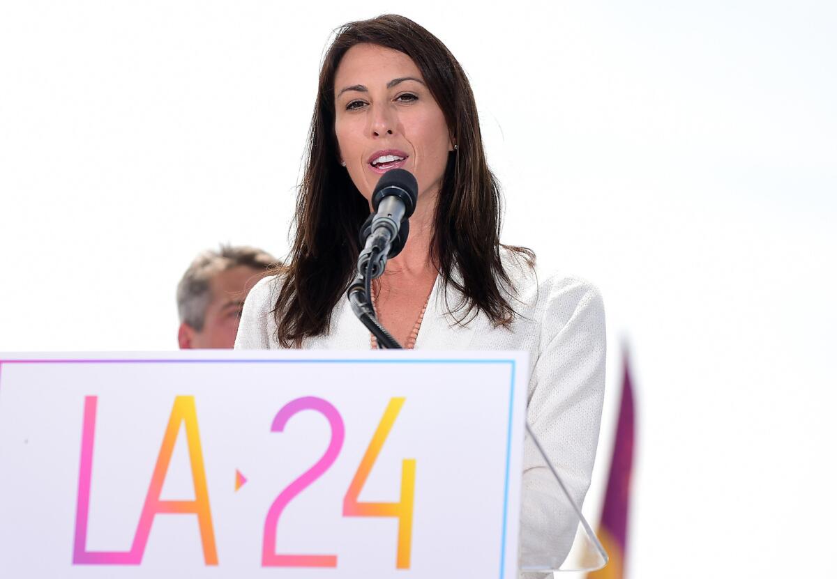 Former U.S. Olympic swimmer Janet Evans has officially joined the LA 2024 bid committee as vice chair in charge of giving athletes a voice in the proposal.