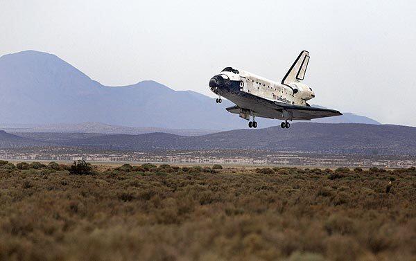 The shuttle approaches