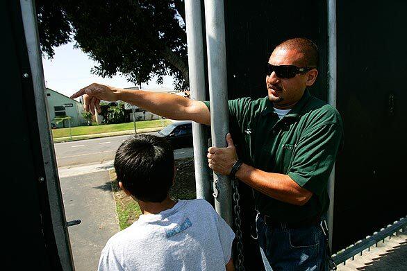 Locke High -- security guard