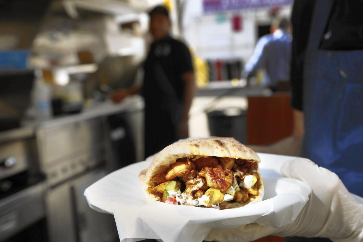 The shawarma pita from the Holy Grill.