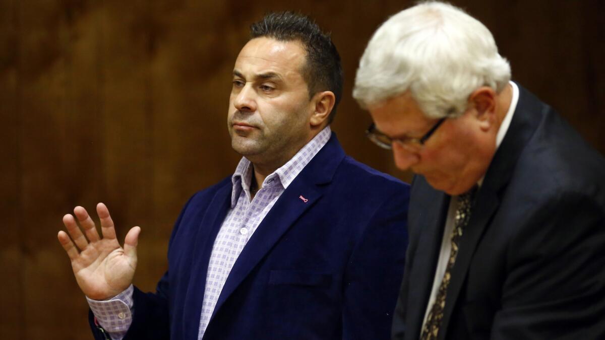Joe Giudice, from "The Real Housewives of New Jersey," appeared before a New Jersey Superior Court judge on Oct. 15 with attorney Miles Feinstein.
