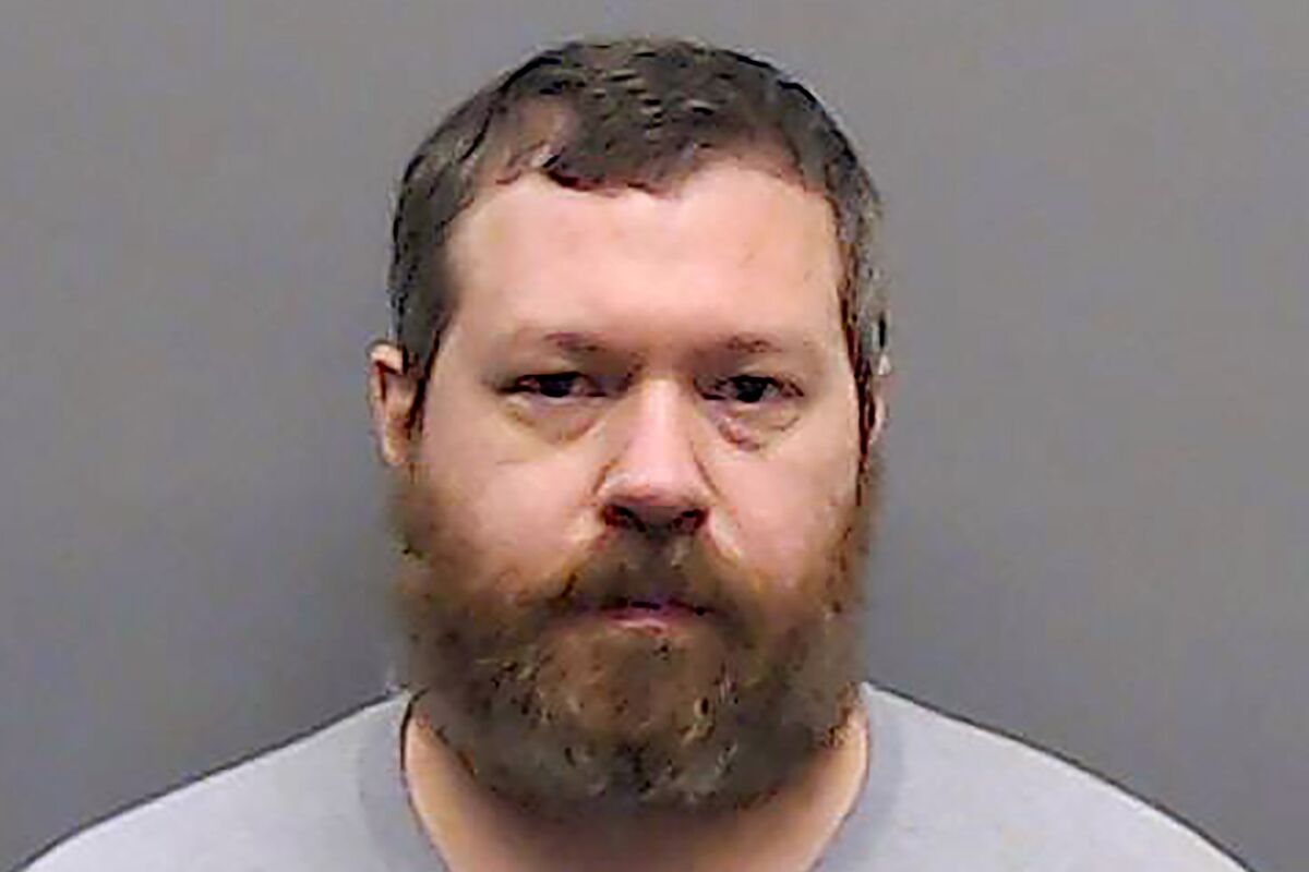 In this Wednesday, March 16, 2022, booking photo provided by the Smith County, Texas, Sheriff's Office is Steven Alexander Smith. Authorities say Smith is jailed on a capital murder charge after he was accused of fatally shooting two dentists at the Affordable Dentures clinic in Tyler, Texas, Wednesday. The Smith County Sheriff's Office said Smith "became angry at clinic staff" and retrieved a handgun from his pickup truck and then returned to the lobby and opened fire. Two doctors were struck by gunfire and both died, the sheriff's office said. (Smith County Sheriff's Office via AP)