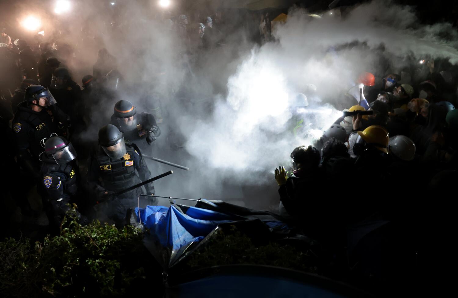 Photos: Clashes at pro-Palestinian demonstrations on California campuses