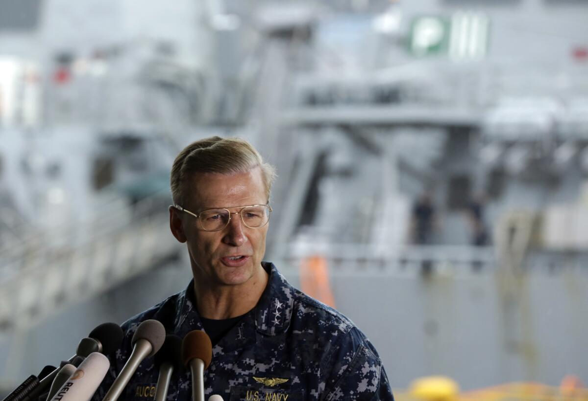 Vice Adm. Joseph Aucoin, commander of the U.S. 7th Fleet.