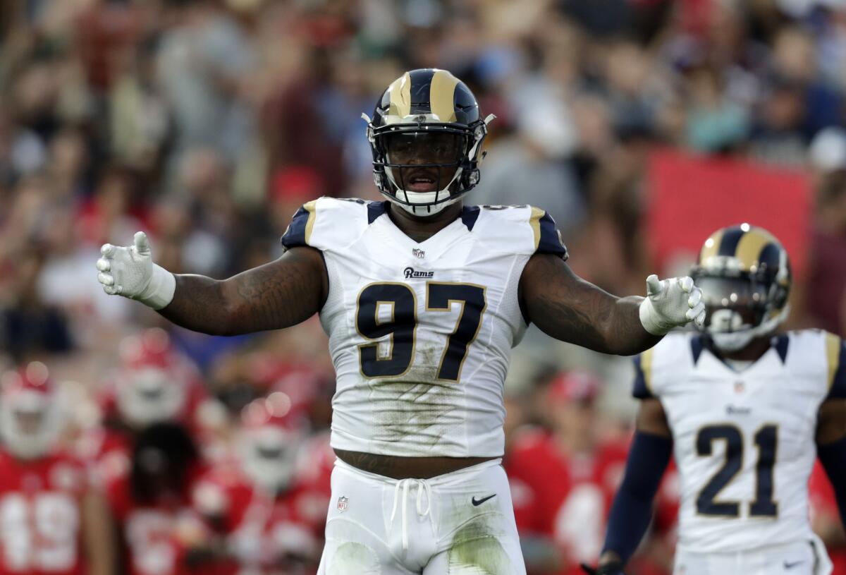 Eugene Sims during the Rams' exhibition game against the Chiefs.