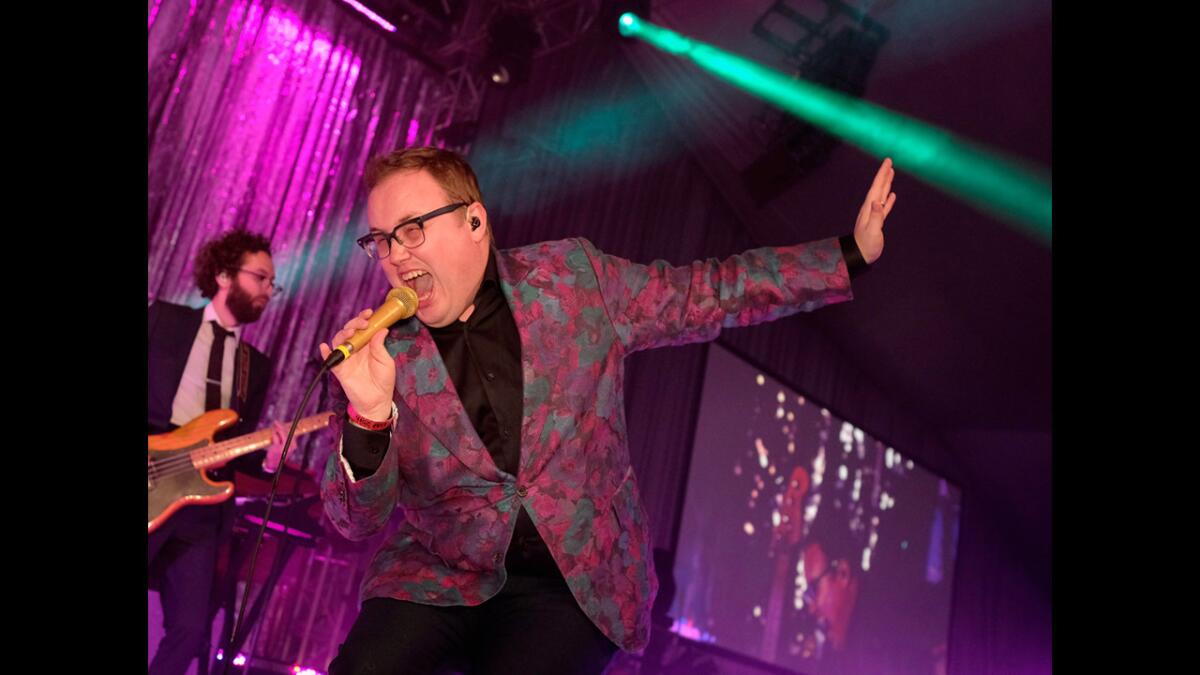 Paul Janeway of St. Paul and the Broken Bones performs at the Elton John AIDS Foundation Academy Awards Viewing Party (Dimitrios Kambouris / Getty Images )