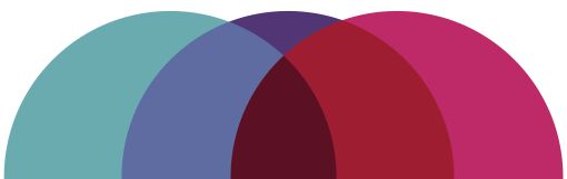 Three colorful overlapping circles