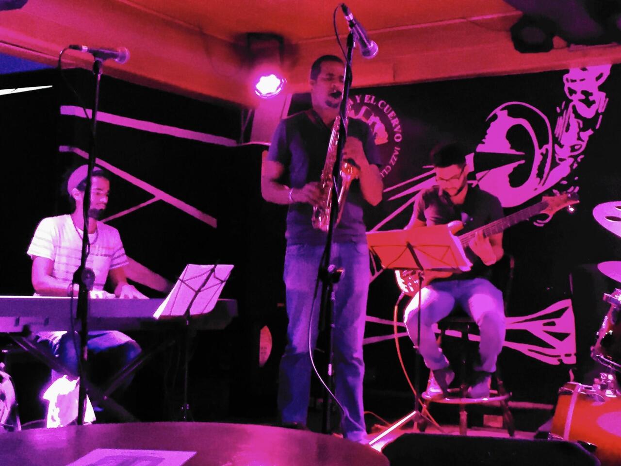 Young musicians Denys Carbo and Jazz en Trance perform a midafternoon gig at Havana’s legendary jazz club, La Zorra y el Cuervo.