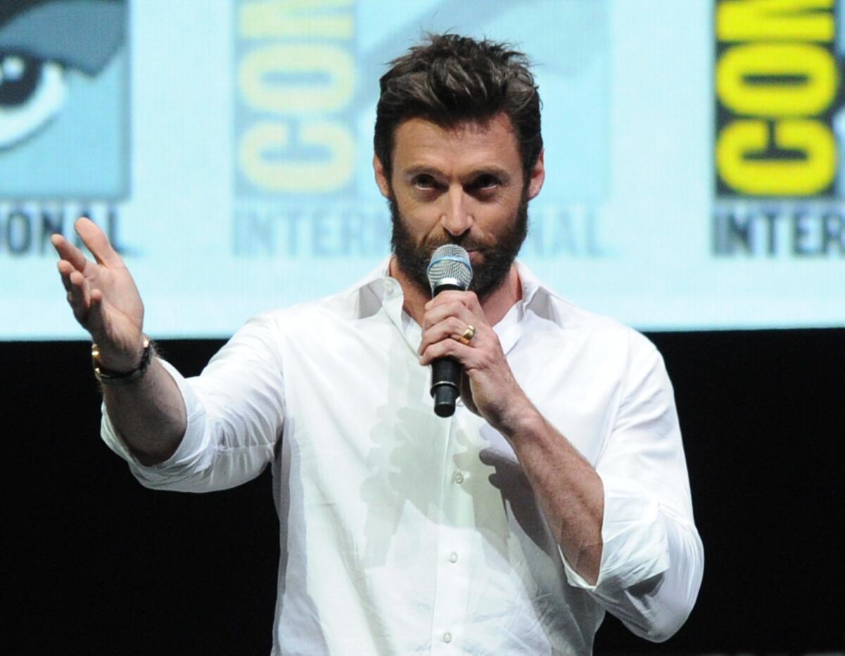 Hugh Jackman appears at Comic-Con. The actor will bring his Broadway show to Los Angeles.