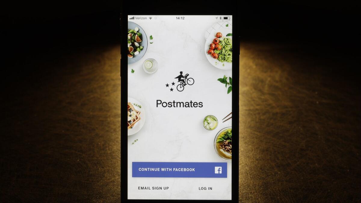 The Postmates app.