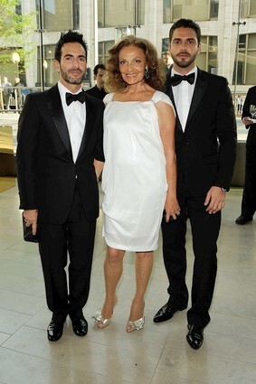 Designers Marc Jacobs, left, and Diane von Furstenberg pose with Jacobs' partner Lorenzo Martone at the Council of Fashion Designers of America awards in Lincoln Center. CFDA is a nonprofit trade organization that supports American designers. Their awards are the apparel industry equivalent to the Oscars.