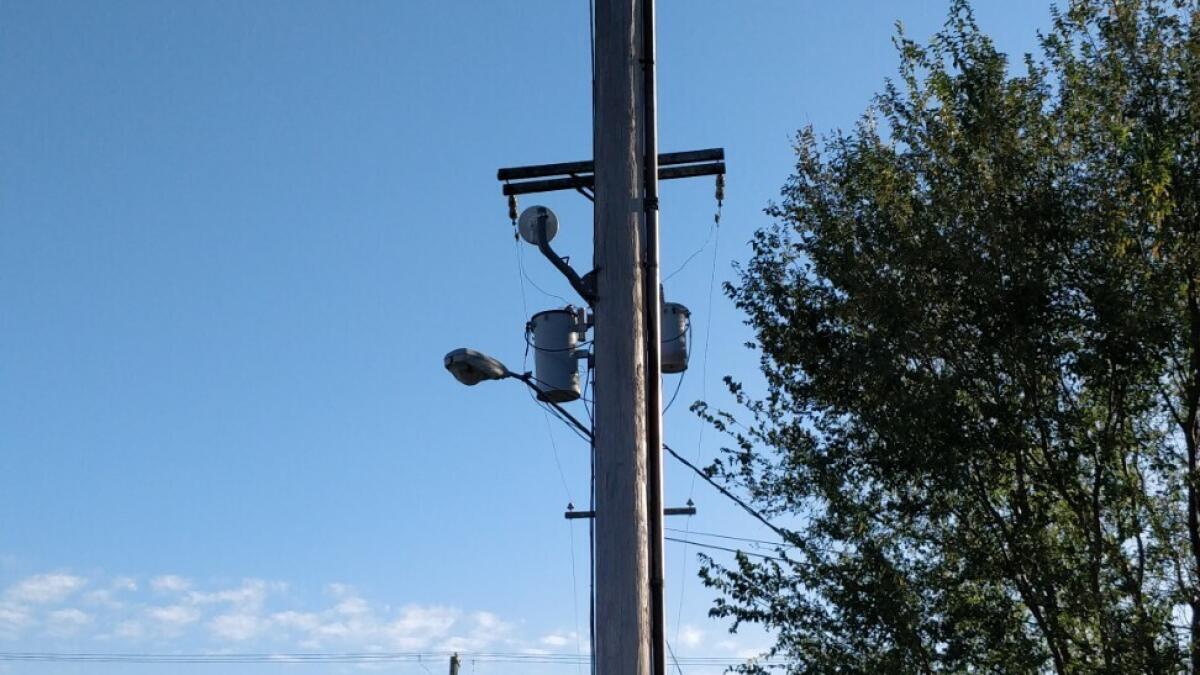 What's the deal with odd-looking fixes to utility poles in Santa Rosa?