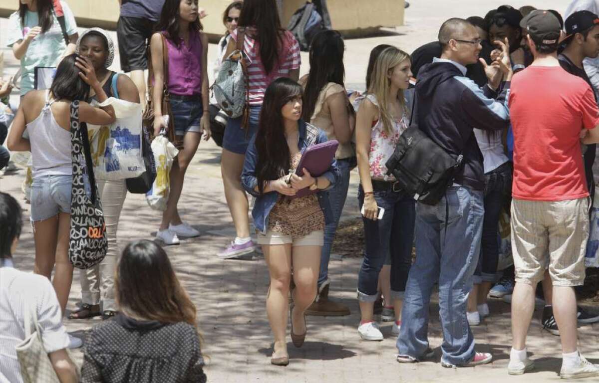 Students at UCLA in May 2012