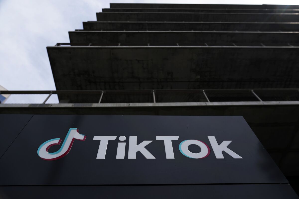 The TikTok Inc. building is seen in Culver City, Calif., Friday, March 17, 2023. China is accusing the U.S. of spreading disinformation amid reports the Biden administration is calling for TikTok's Chinese owners to sell their stakes in the company. (AP Photo/Damian Dovarganes)