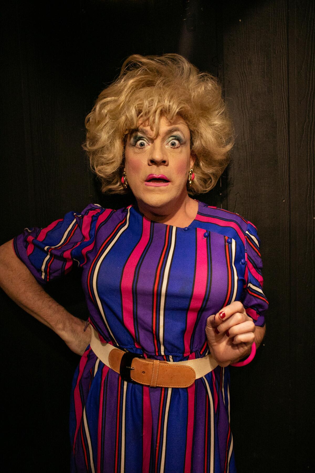 Drew Droege starred as Rose Nylund in "Golden Girlz Live" at Cavern Club Theater