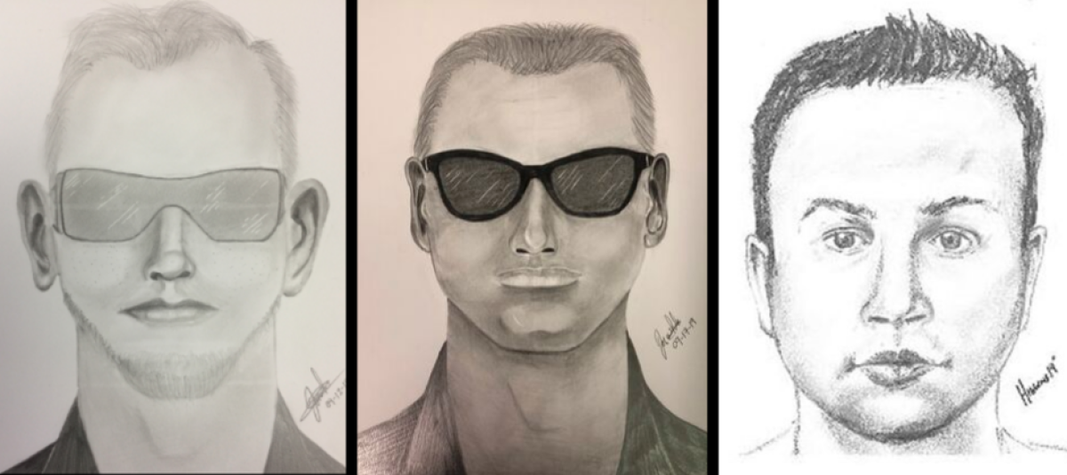 Investigators have released sketches of suspects in the four incidents.