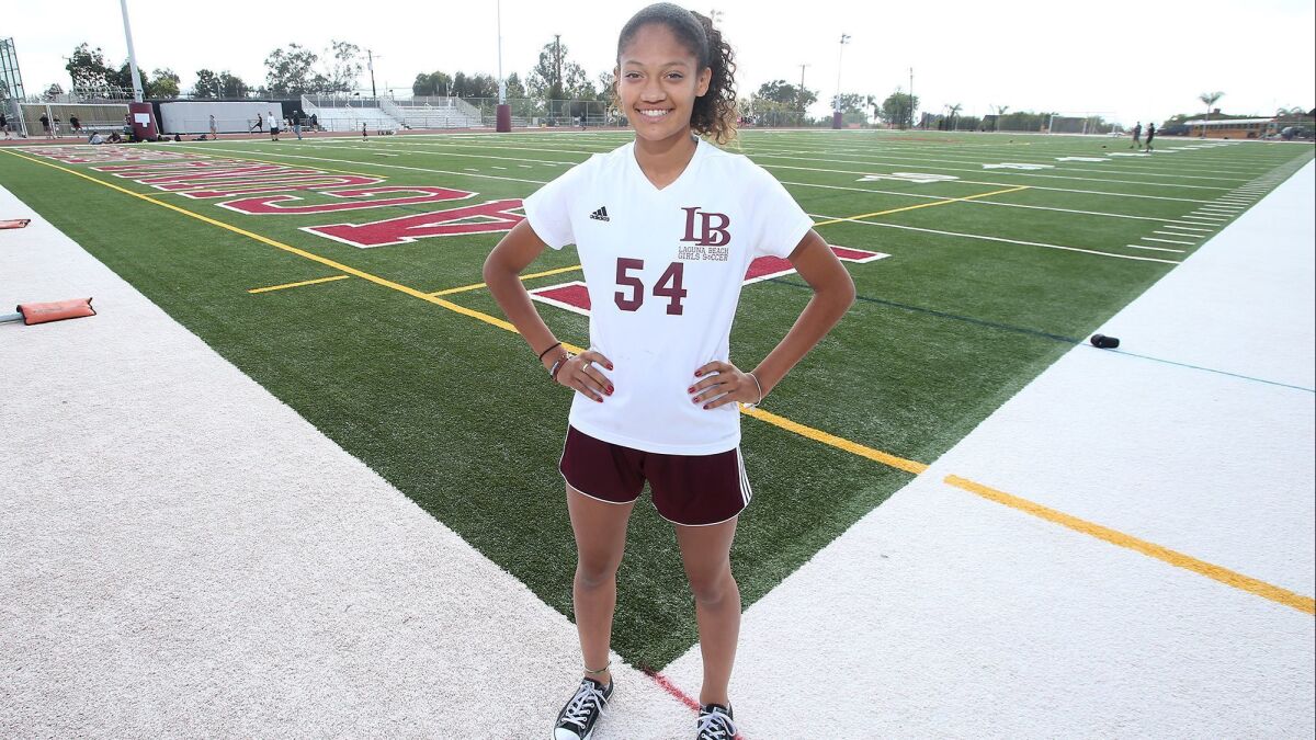 Reilyn Turner scored 20 goals in her sophomore season for Laguna Beach and helped the Breakers win the Orange Coast League and reach the CIF Southern Section Division 4 quarterfinals.