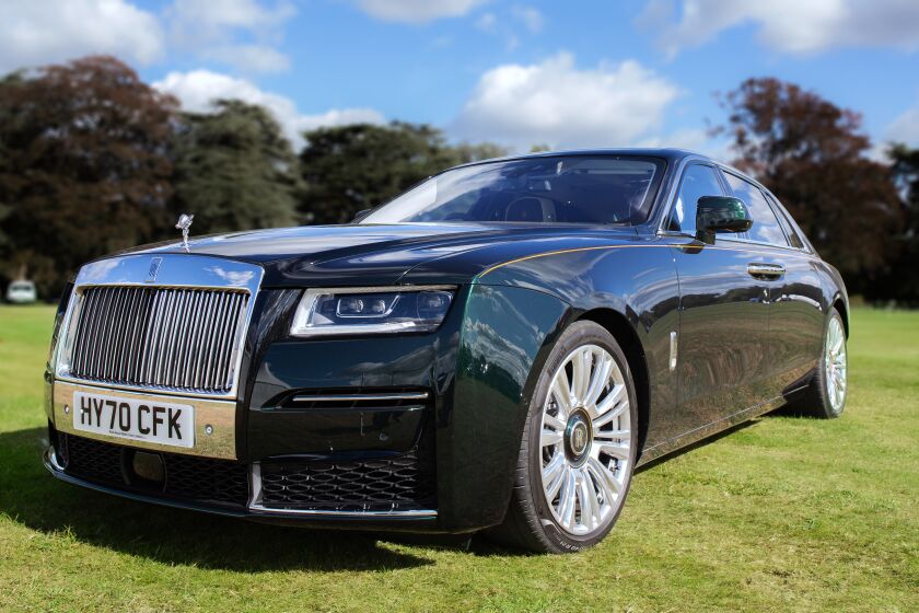 WOODSTOCK, UNITED KINDOM - SEPTEMBER 25: The Rolls Royce Ghost seen at Salon Prive, held at Blenheim Palace. Each year some of the rarest cars are displayed on the lawns of the palace, in the UK's most exclusive Concours d'Elegance. (Photo by Martyn Lucy/Getty Images)